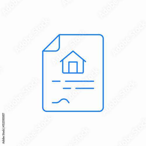 house rent agreement icon sign vector