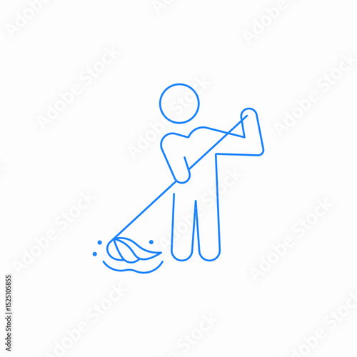 housekeeper cleaning icon sign vector