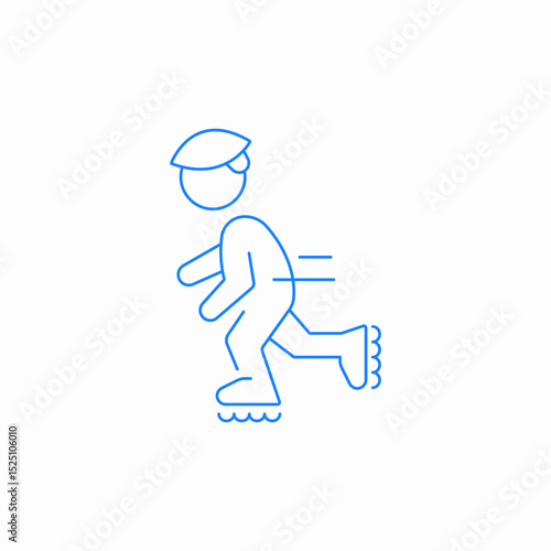 inline skating icon sign vector