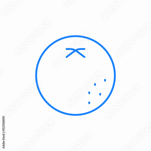 orange fruit icon sign vector