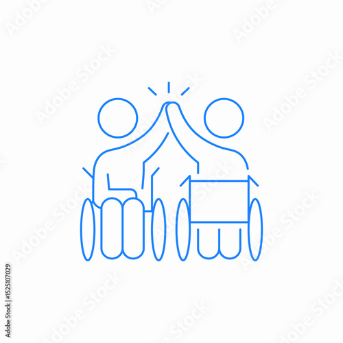paralimpics team icon sign vector