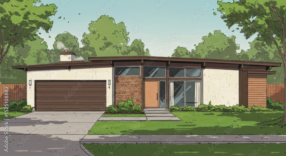 Obraz premium Modern house design rendering