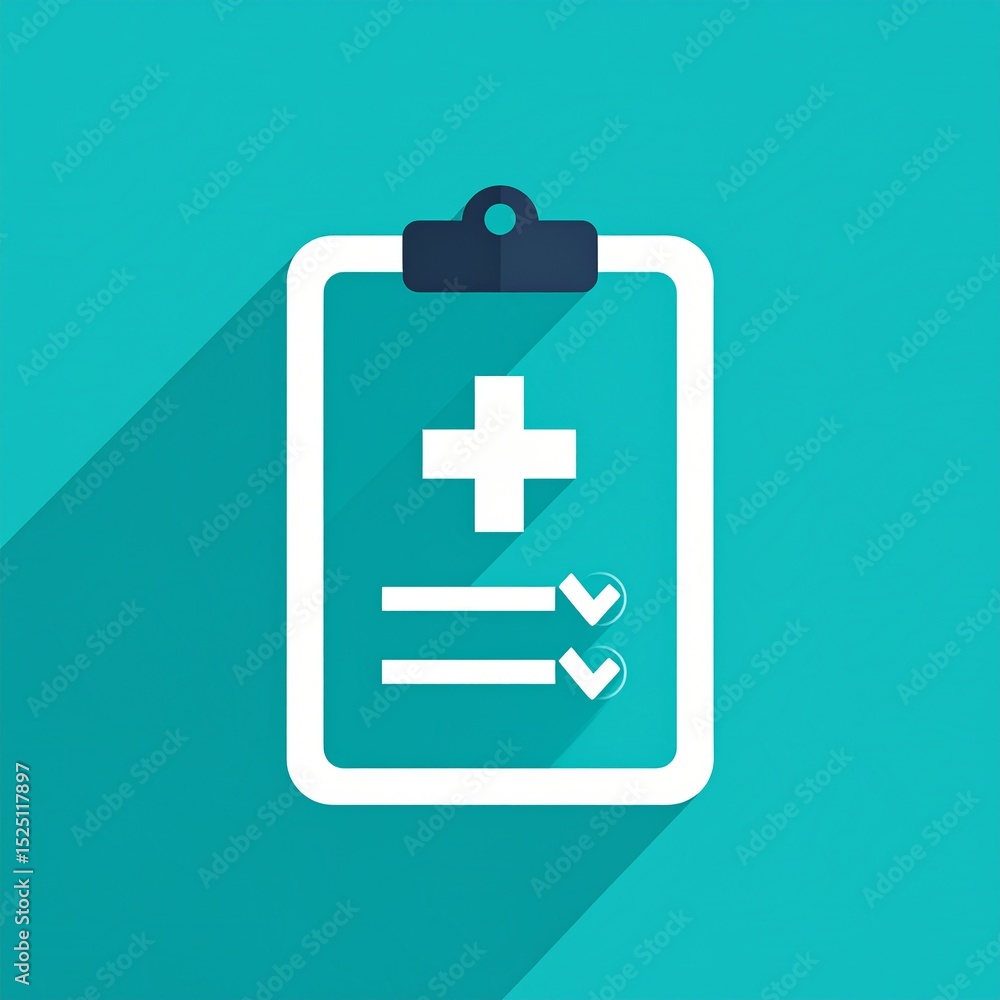 Obraz premium illustration of a clipboard with a checklist, symbolizing patient records 