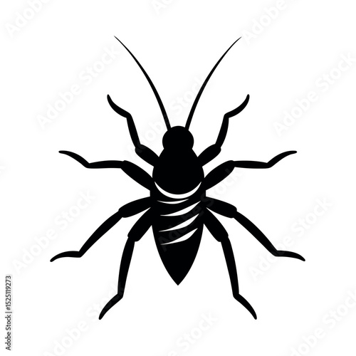 Bagworm Moth Insect Silhouette Vector Illustration