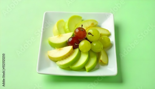 vibrant fresh fruit salad on a clean minimal background