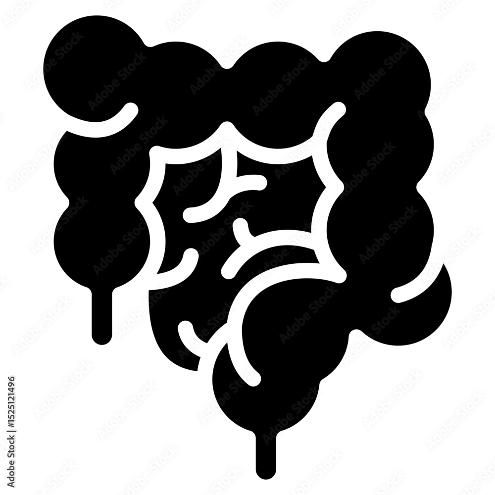 Fototapeta premium colon glyph icon