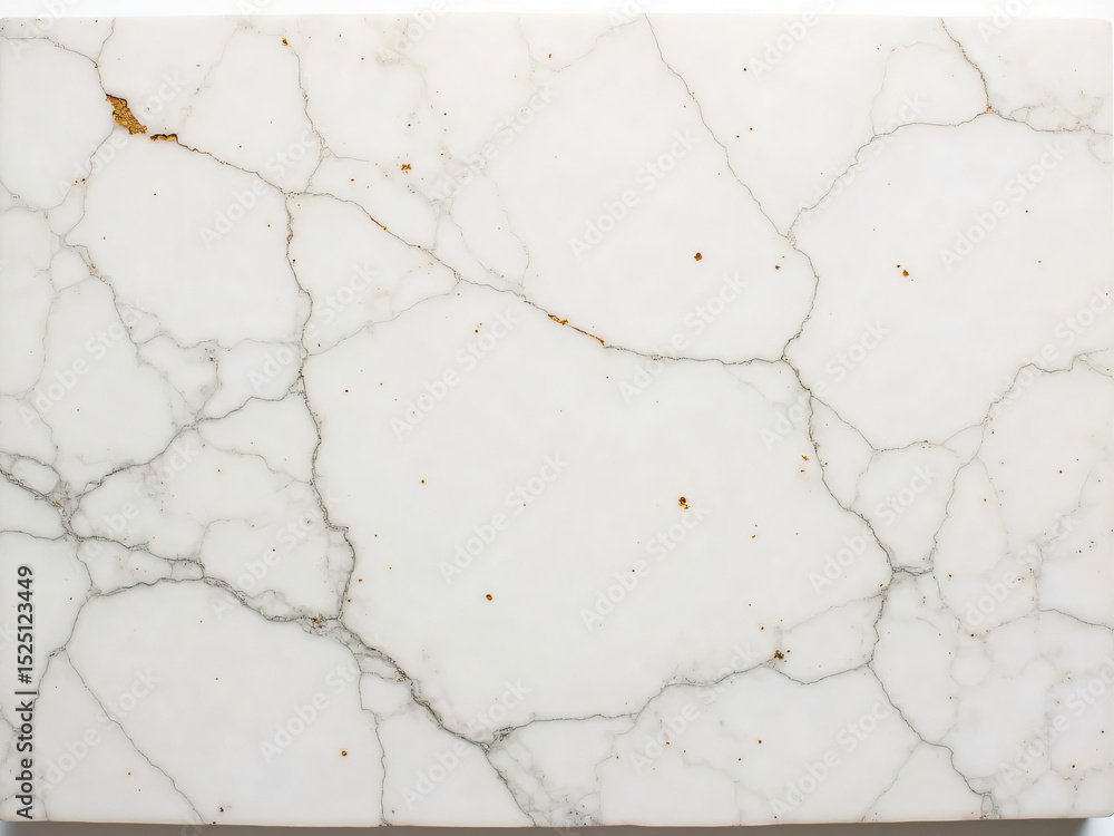 Obraz premium Hand-Chiseled Marble Slab with Gold Dust in Crevices – Overhead Studio Light