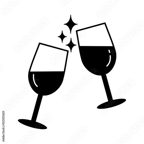 Wine Icon Glyph