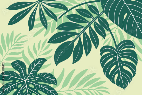 Detailed green leaf design for nature themes