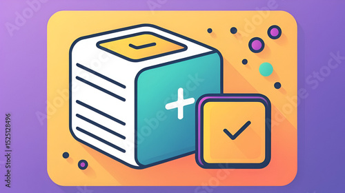 Color illustration icon for basically