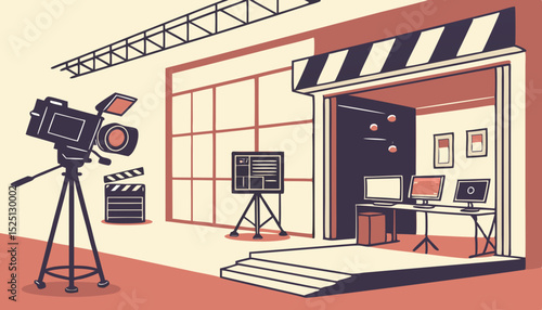 Professional movie studio entertainment industry. Generative AI technology.  