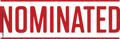 NOMINATED red stamp text vector, rubber stamp