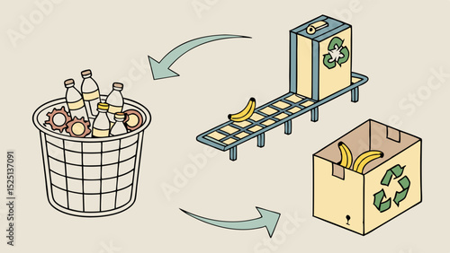 Sustainable Recycling Process Transforming Waste into Resources