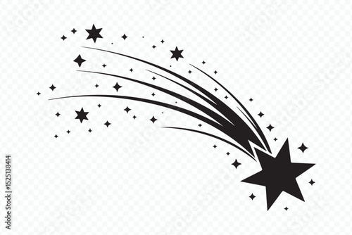 Shooting star vector illustration