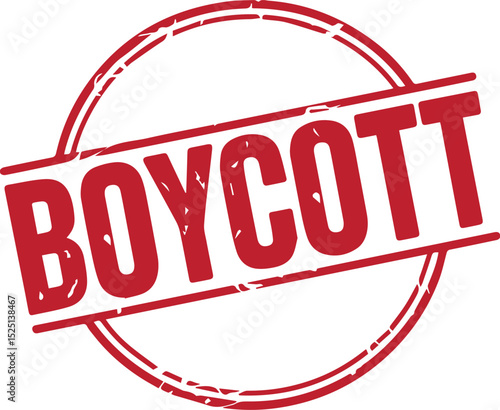 Boycott stamp text vector