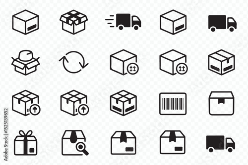 Delivery and Shipping Icons Collection for E Commerce Vector