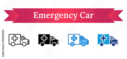 Emergency Car Multi Style - Ambulance vehicle symbolizing emergency response readiness and medical support