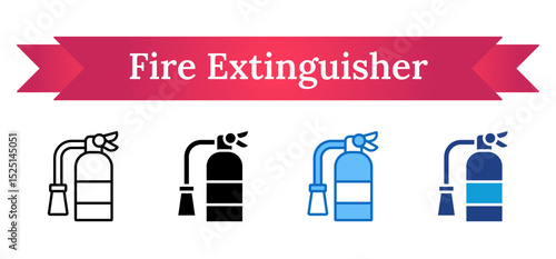 Fire Extinguisher Multi Style - Fire extinguisher tool, representing essential emergency equipment for fire safety response