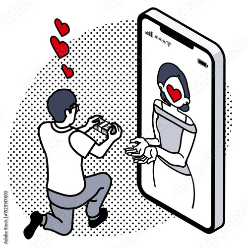 Romance Scam – Man Sending Money to a Woman on His Smartphone