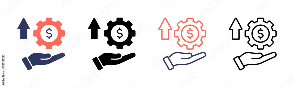 Monetization icon sheet multiple style collection Monetization icon sheet multiple style collection
