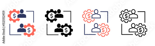 Business To Business icon sheet multiple style collection