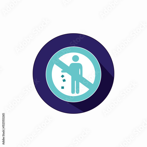 ⁠no garbage
 icon vector 