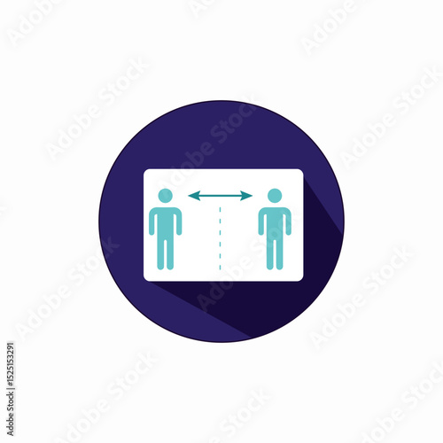 ⁠social distance
icon vector 