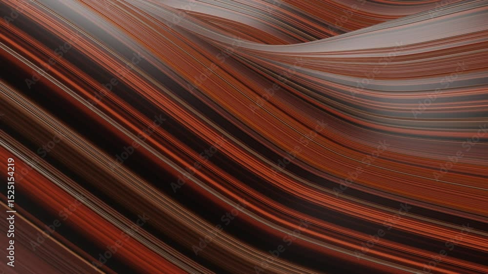 deformable plane with orange black stripes. 3d render looped animation deformable plane with orange black stripes. 3d render looped animation