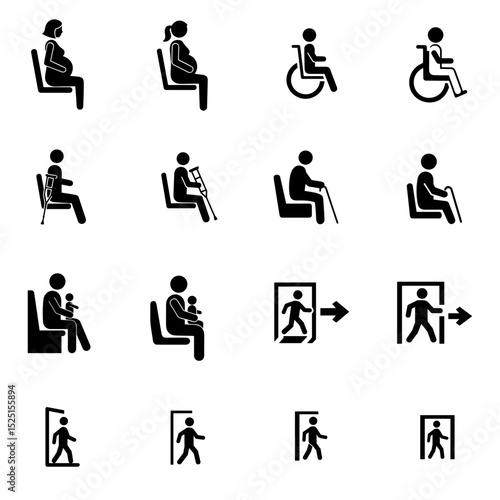 Icons for subway / transportation
