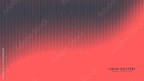 Vector halftone background with vertical linear stripes in black and red tones. Abstract minimalist design with contrast gradient texture, perfect for brutalist UI, modern layout or poster design
