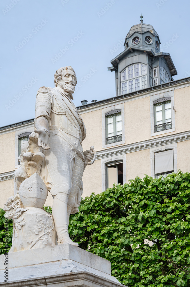 Fototapeta premium statue Henri 4 in the pau city