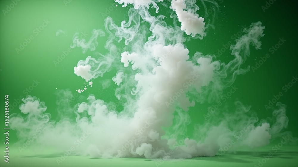 Naklejka premium Animated Smoke Dust Burst on Chroma Key 4K