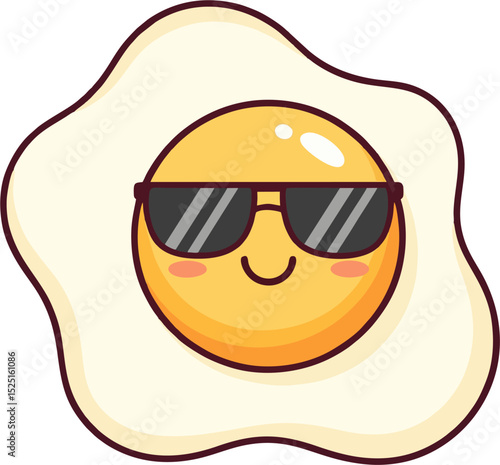 egg with a cool face on the yolk