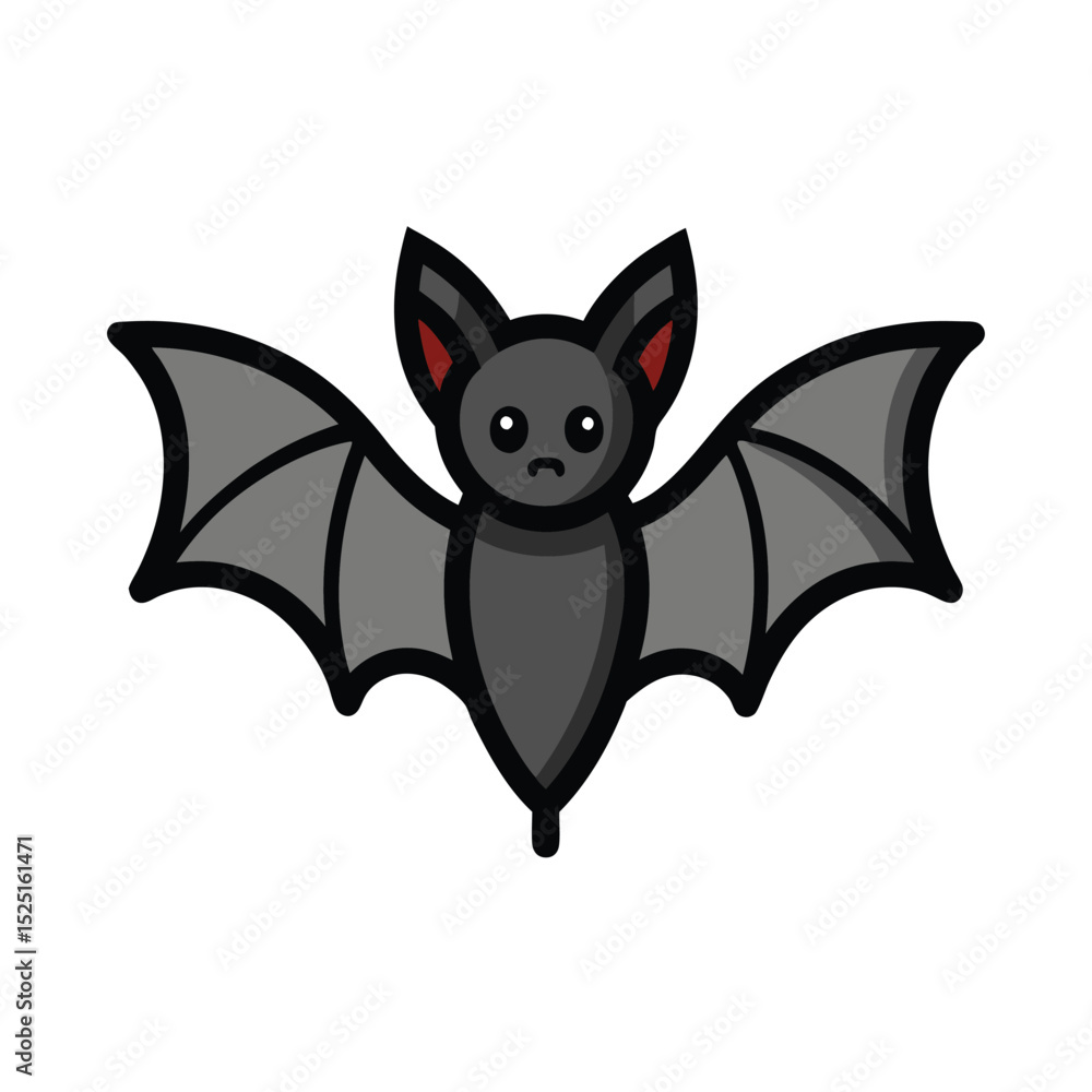 Obraz premium A cute cartoon bat vector illustration