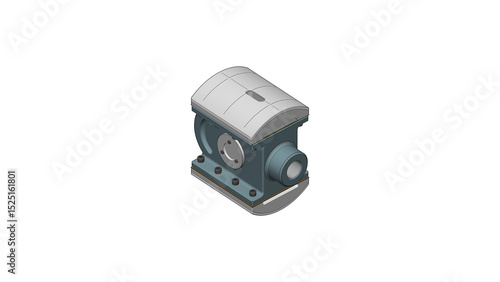 API-618 reciprocating compressor turbomachinery illustration drawing showing a direct connection crosshead assembly with the forging, and crosshead shoes