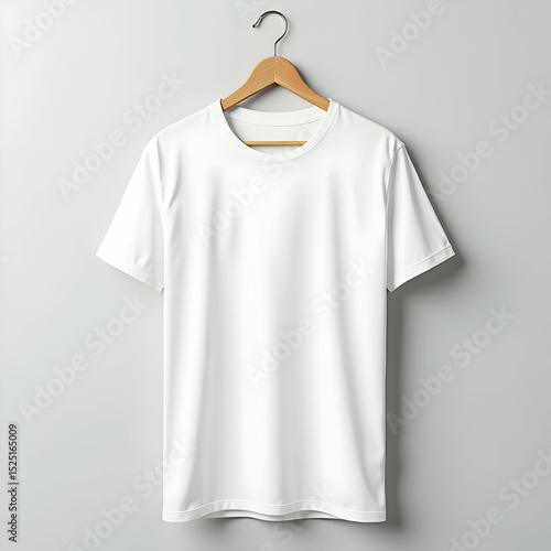 White T-shirt on Hanger Mockup for Design Presentation