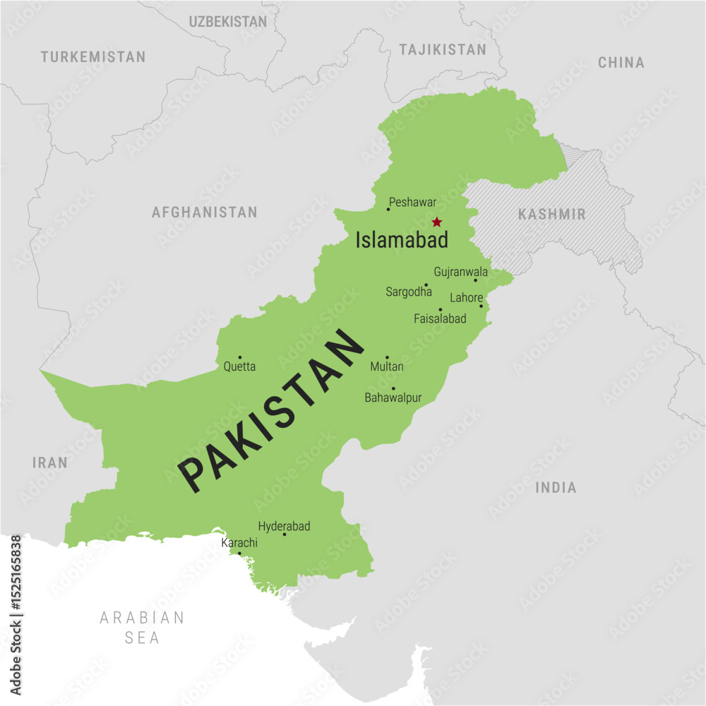 Obraz premium Pakistan Map