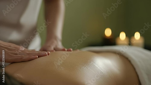 Wallpaper Mural Woman Receiving a Relaxing Back Massage in a Spa with Warm Candlelight and White Towel in Soft Lighting For Wellness and Health Torontodigital.ca