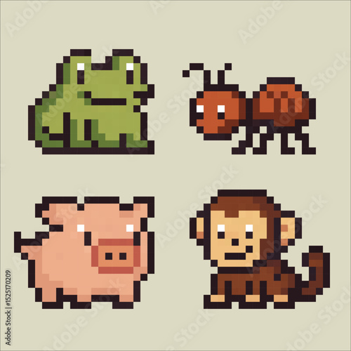 Pixel Art Critters Collection