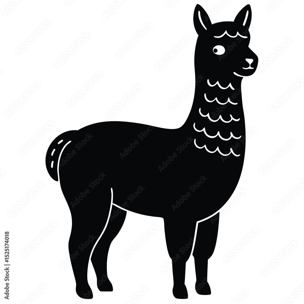 Fototapeta premium alpaca vector