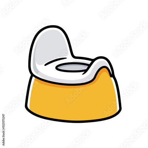 Yellow potty training seat for toddlers.  Potty training chair with ergonomic design for comfortable use. This child potty is perfect for hygiene education in pediatrics and pediatric clinics.