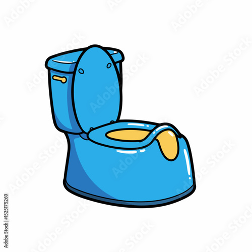 Blue potty training toilet seat for toddlers.  Child potty training seat design is perfect for bathroom safety.