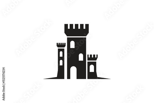 castle logo icon vector illustration	