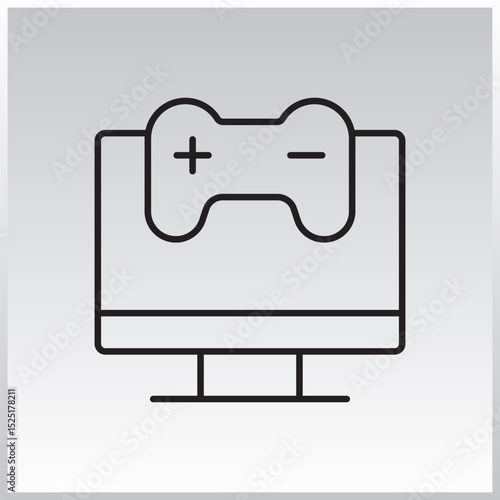 Games outline icon. Gaming icon elements containing points and life bars, console, player, chess, multiplayer, casino and mobile game icons.video games, gaming, technology, gadget, esport.