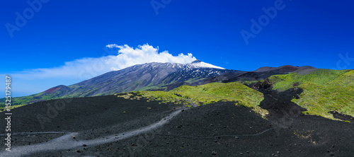 Photos Smoke rising from Mount Etna’s peak early in the morning