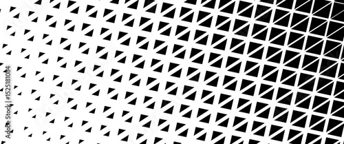Triangles Halftone Pattern Vector Abstract Geometric Technology Background. Triangular Half Tone Texture.