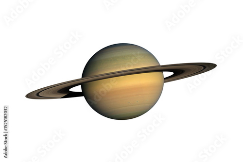 Fototapeta Naklejka Na Ścianę i Meble -  Planet Saturn on transparent background, cut out. This image elements furnished by NASA.