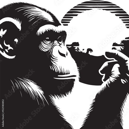 chimpanzee vector