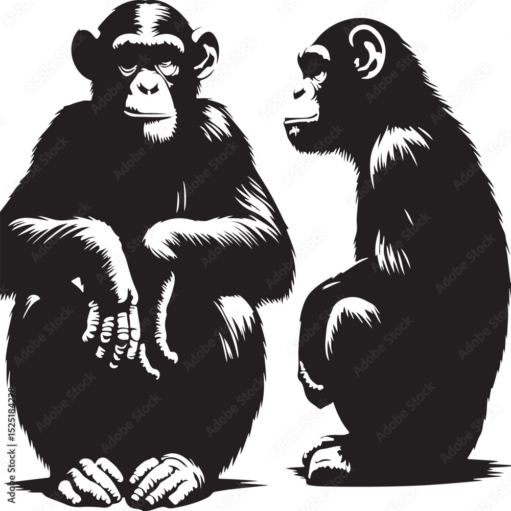 Obraz premium chimpanzee vector