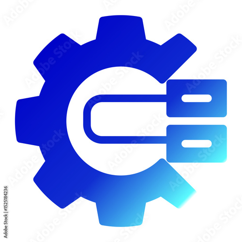 Organizational Streamline Icon - Glyph Gradient Style for Management & Development.